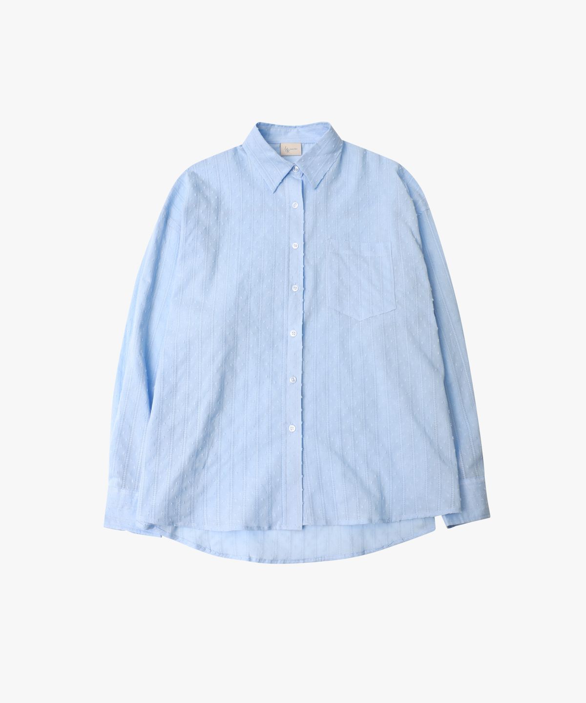 로시로우(LOSSYROW) Jasmine Cotton Wide Shirt Blue