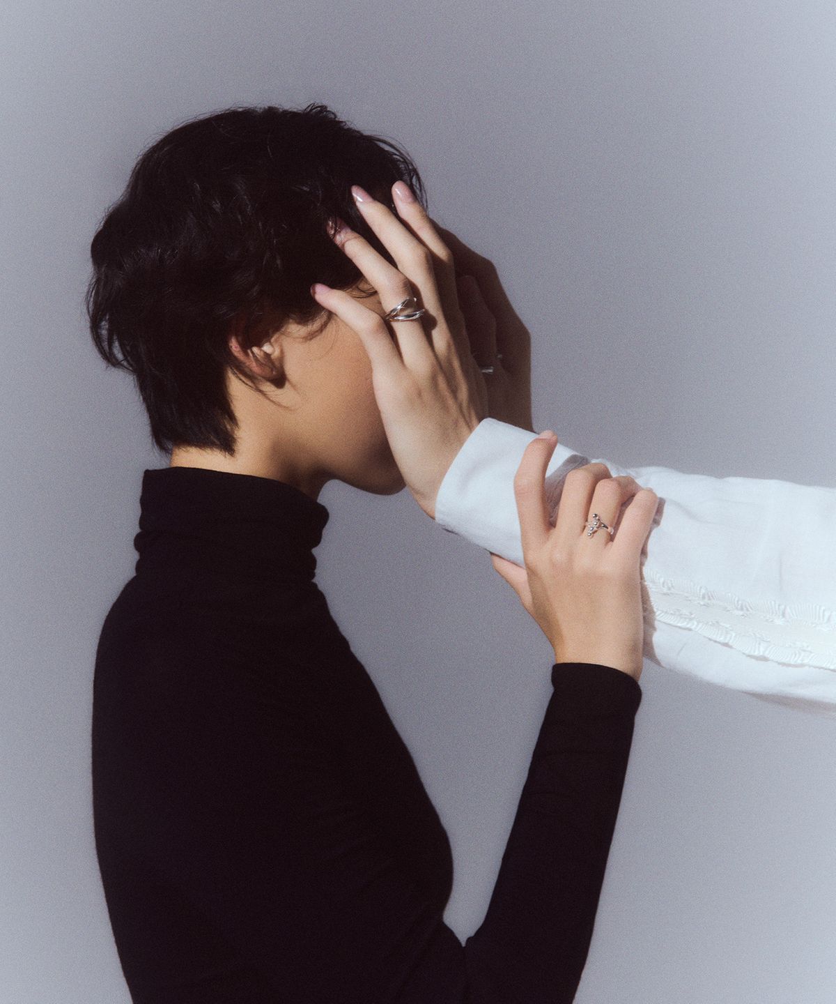 휴스타드(HUSTAD) 245 Flower Leaf Gold Open Ring_ 925 실버 / 14k 골드 플라워 오픈 링