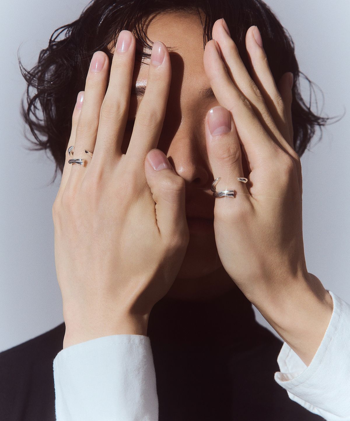 휴스타드(HUSTAD) 245 Flower Leaf Gold Open Ring_ 925 실버 / 14k 골드 플라워 오픈 링