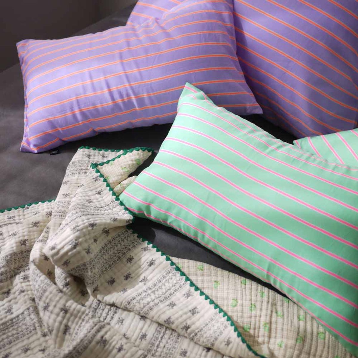봄봄패브릭스(BOMBOM FABRICS) stripe pillow case [Tencel] 3size, 2color