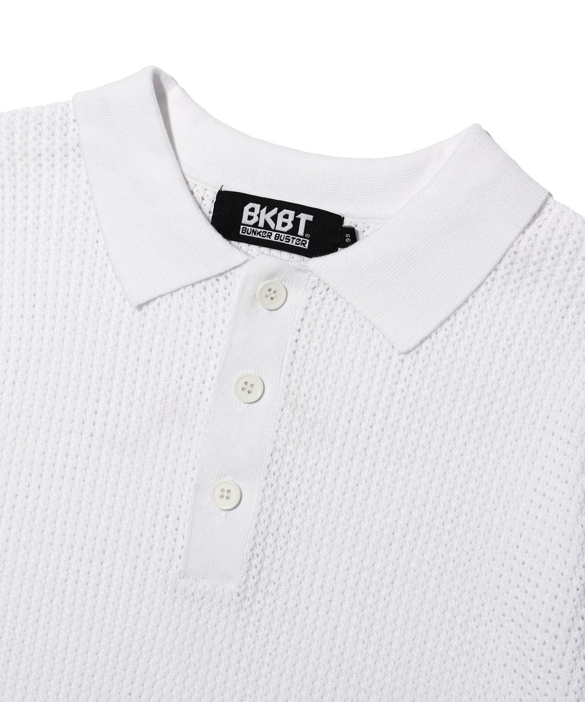벙커버스터(BUNKERBUSTER) 반팔 카라 니트 OFF WHITE (MP2SU207-001)