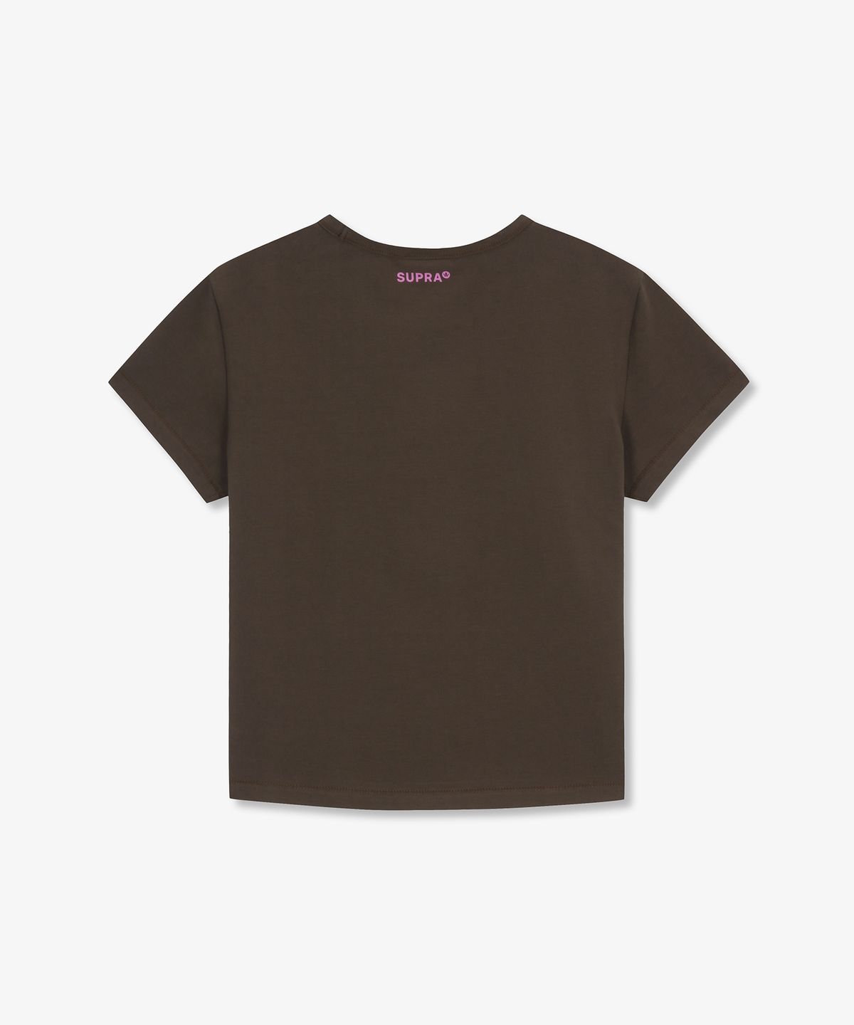 수프라(SUPRA) 여성 크라운 로고 포인트 크롭 티셔츠(BROWN)