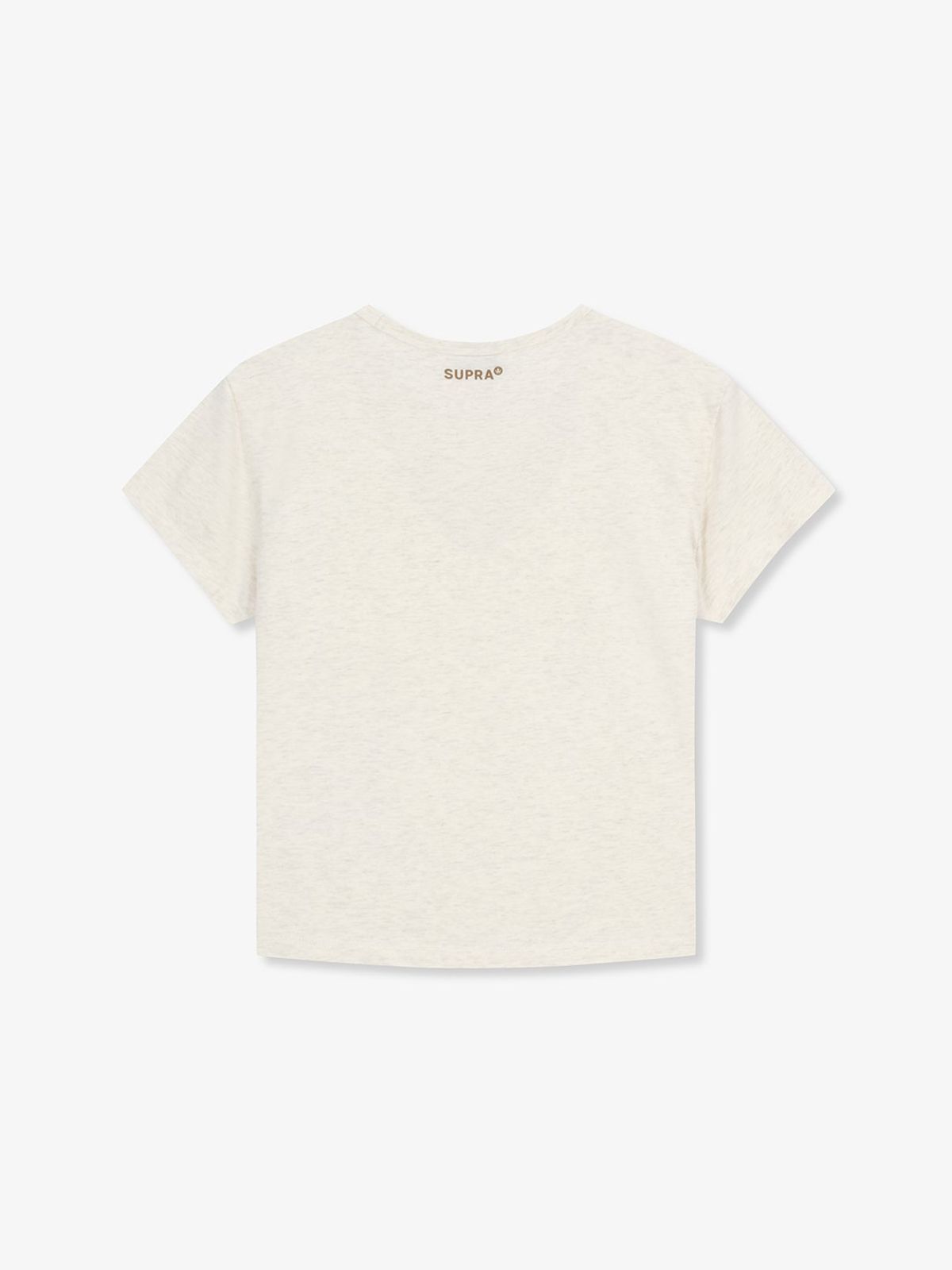 수프라(SUPRA) 여성 크라운 로고 포인트 크롭 티셔츠(IVORY)