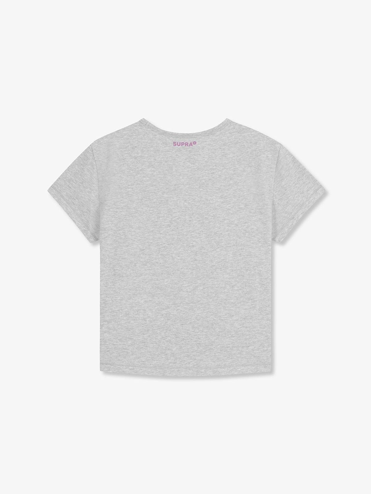 수프라(SUPRA) 여성 크라운 로고 포인트 크롭 티셔츠(GRAY)