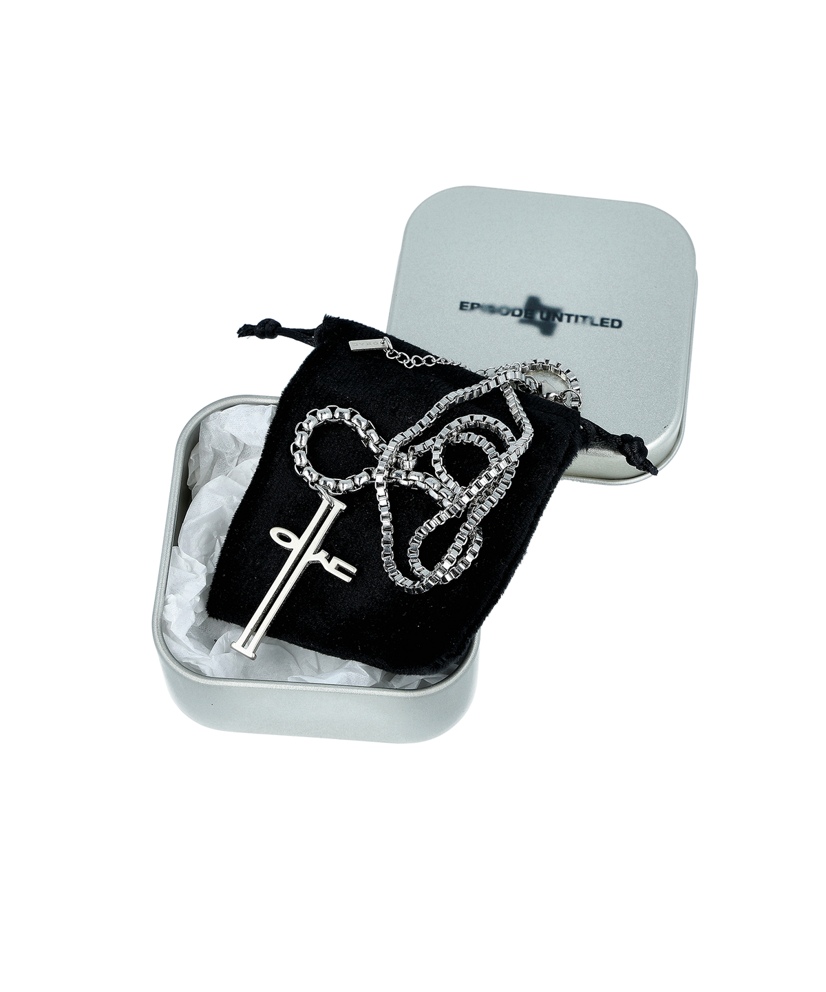 에피소드 언타이틀(EPISODE UNTITLED) Surgical Cross Necklace Silver Color