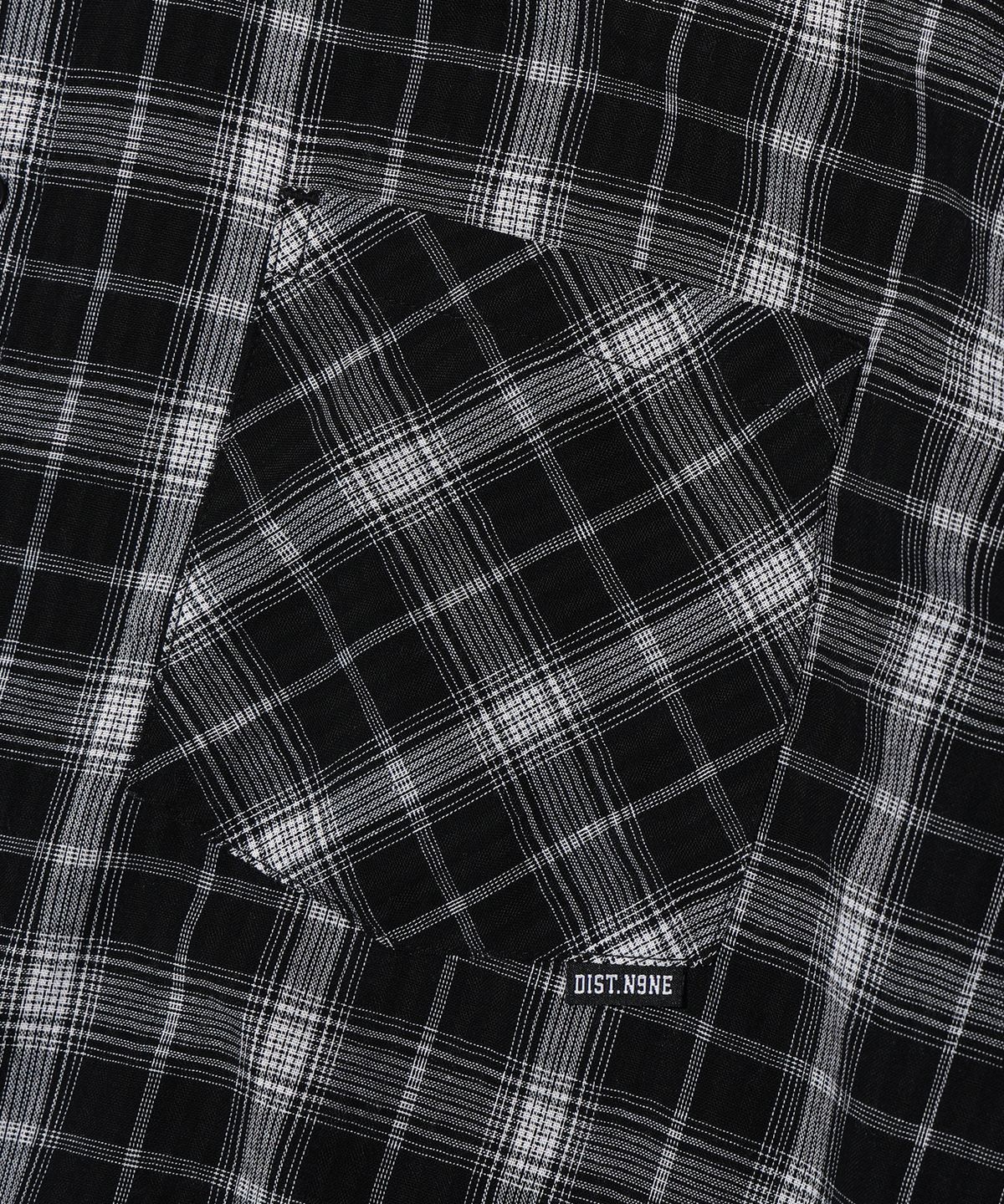 디스트나인(DISTN9NE) 시어서커 체크 셔츠 BLACK (LP2YU347-076)