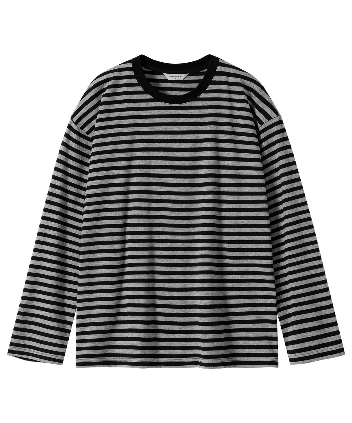 브렌슨(BRENSON) 오버핏 1:1 스트라이프 긴팔티 ( 5Color )