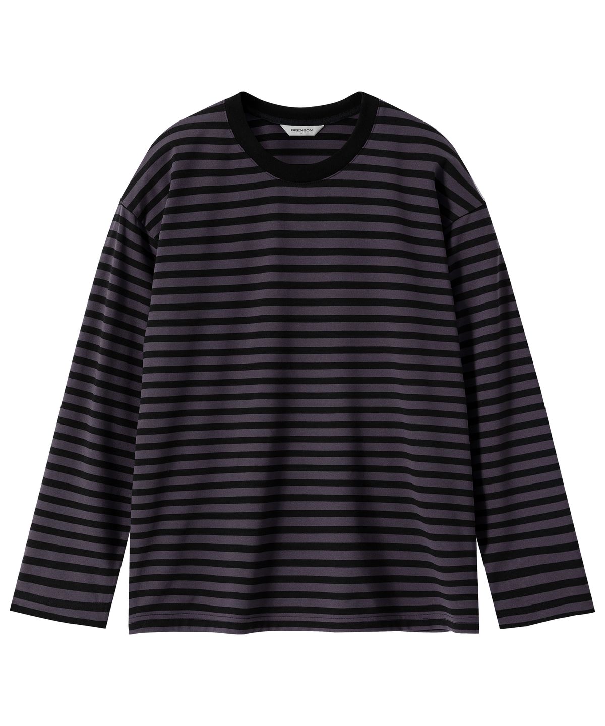 브렌슨(BRENSON) 오버핏 1:1 스트라이프 긴팔티 ( 5Color )