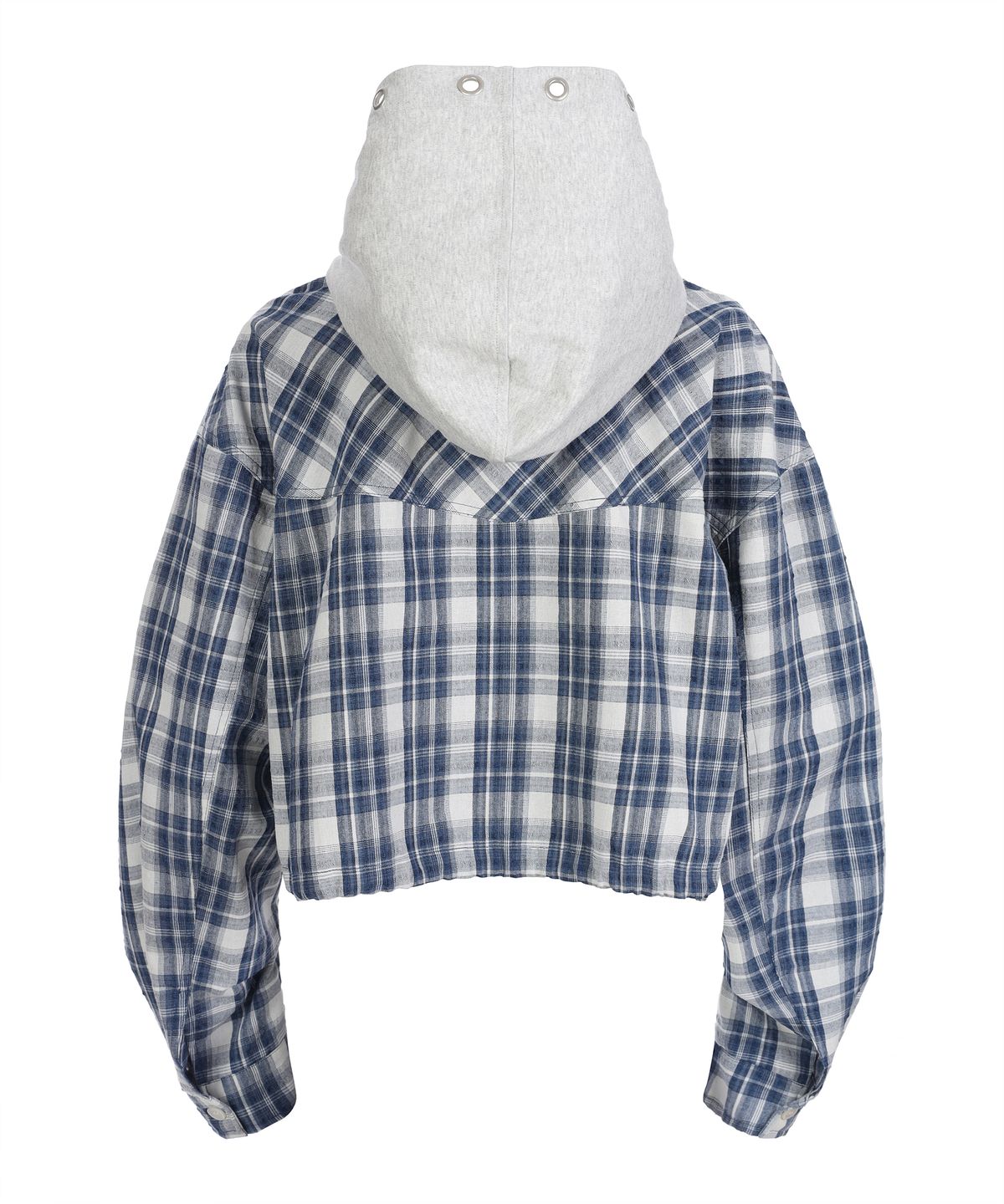라라폭스(LALAFOX) CHECK HOODIE ZIP-UP 체크후드집업 NAVY BR2WJ004