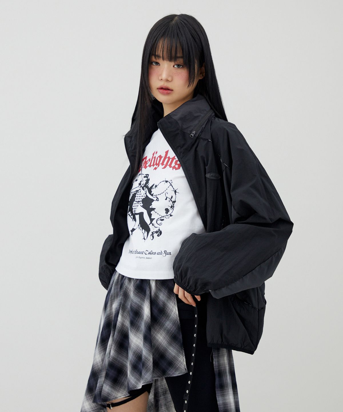 라라폭스(LALAFOX) HIDDEN HOODIE WINDSTOPPER JACKET 바람막이 BLACK BR2WJ002