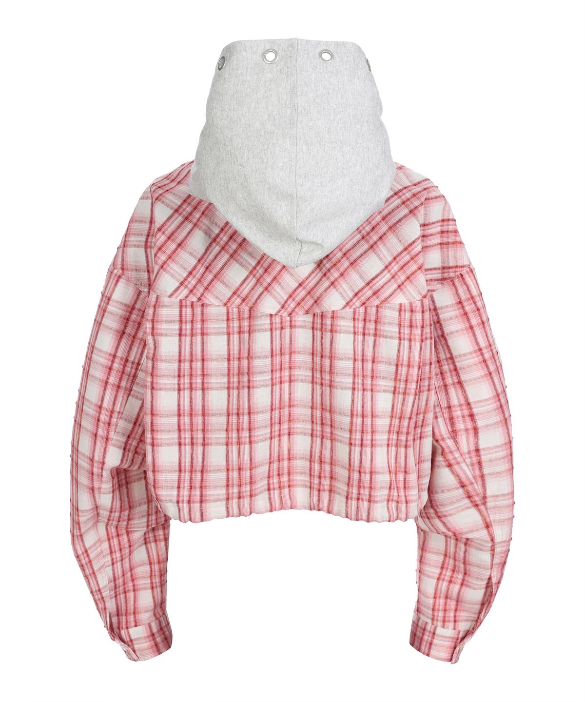 라라폭스(LALAFOX) CHECK HOODIE ZIP-UP 체크후드집업 PINK BR2WJ003