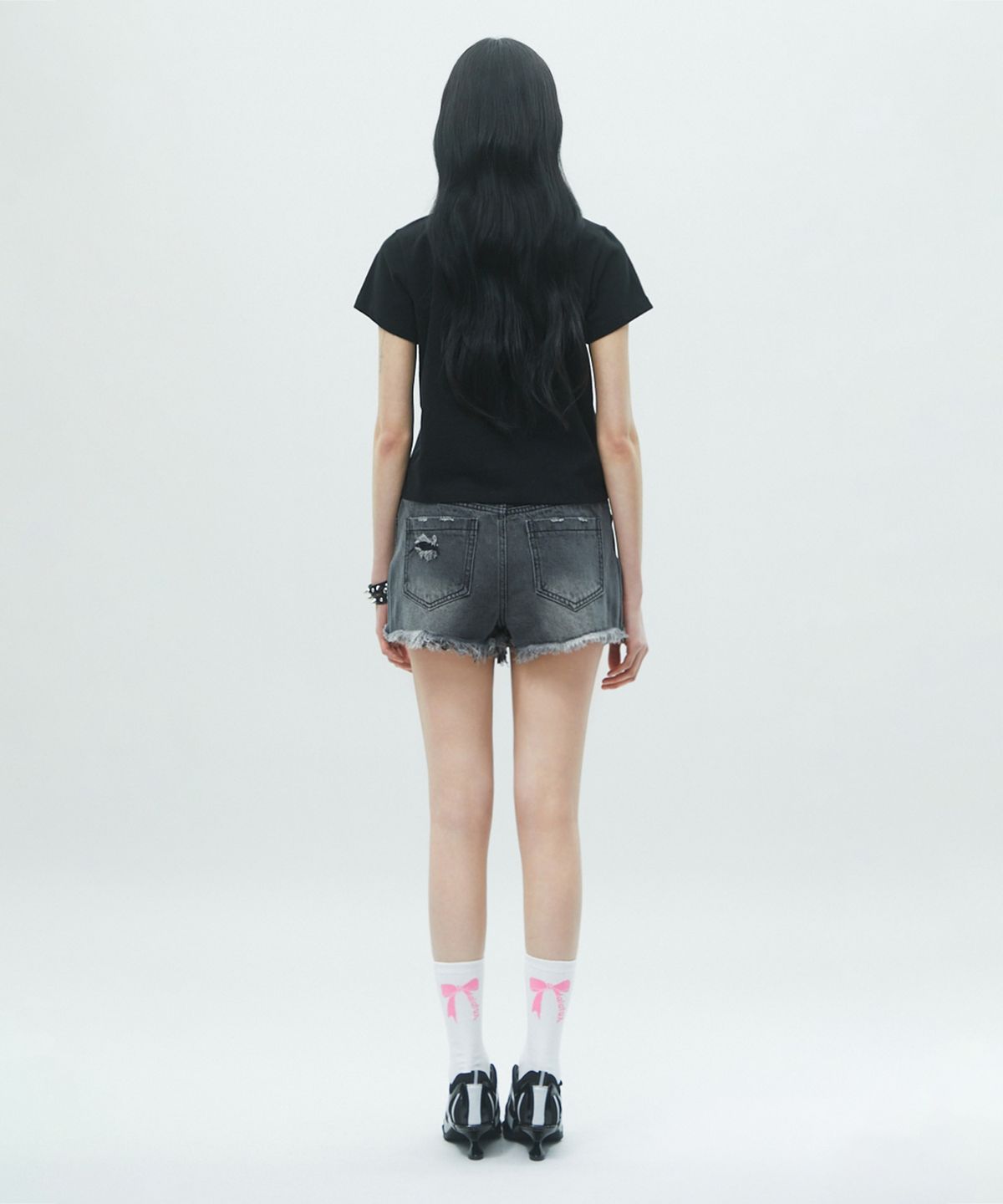 라라폭스(LALAFOX) LALA STAR HOTFIX T-SHIRT 반팔 티셔츠 BLACK BR2CH029