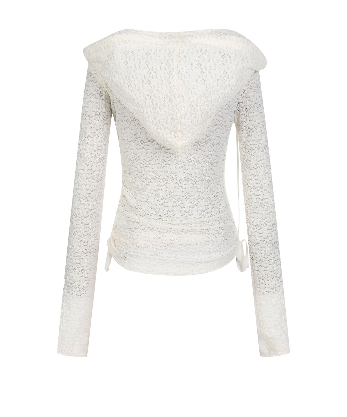 라라폭스(LALAFOX) LACE BOAT NECK HOODIE 레이스 후드티 WHITE BR2CL007