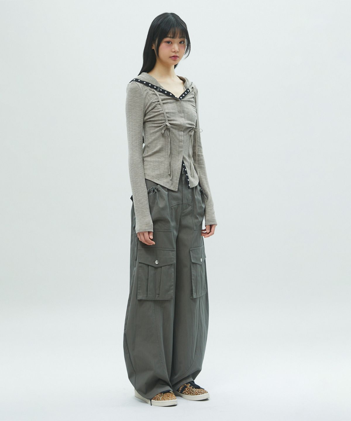 라라폭스(LALAFOX) THIN CARGO POCKET PANTS 포켓 카고 바지 KHAKI BR2WP003