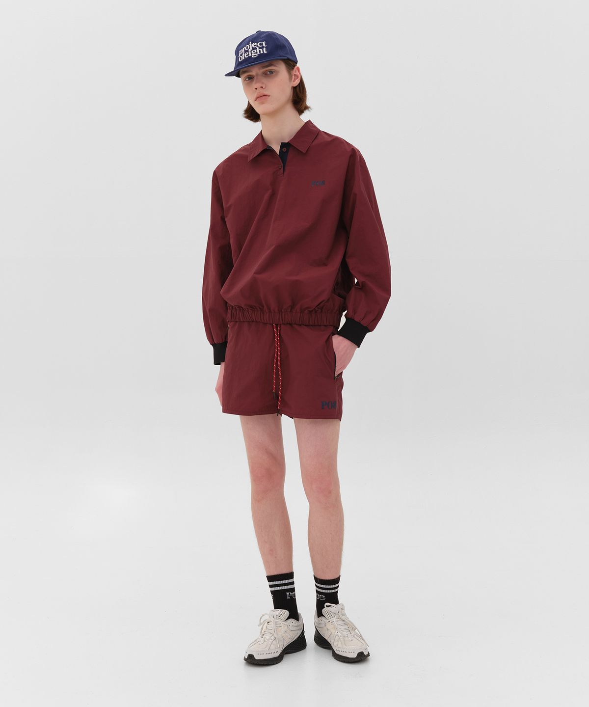 피오팔(PO8) TRACKSHORT 8 PANTS - WINE