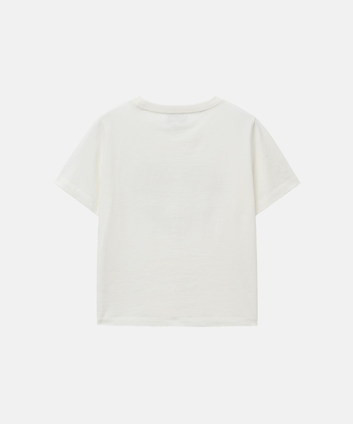 틸던(TILLDAWN) HEART SYMBOL STUD CROP TOP off white