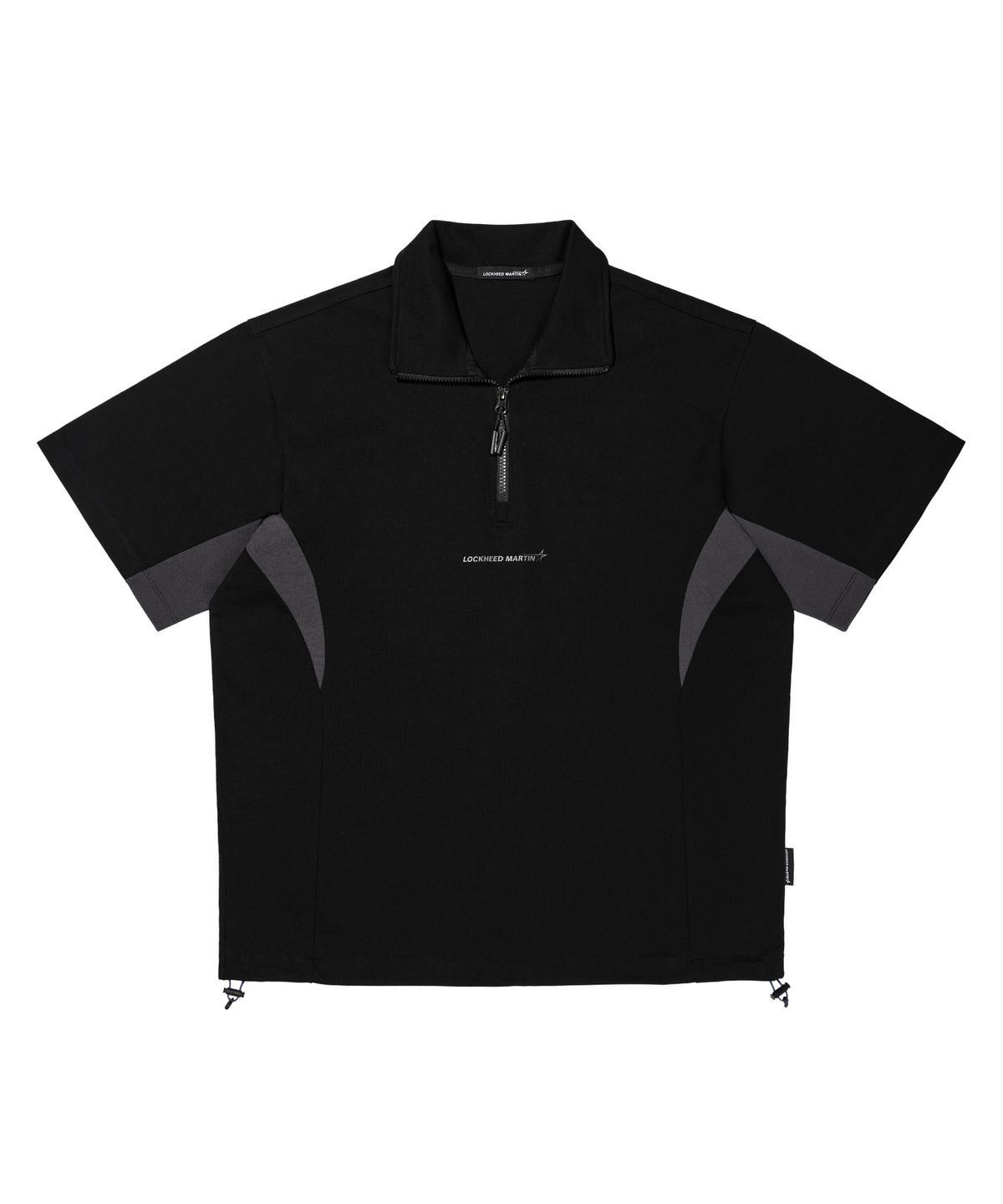 록히드마틴(LOCKHEED MARTIN) SHORTS SLEEVE HALF ZIP-UP TEE (BLACK)