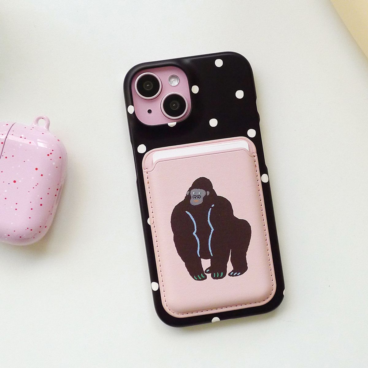 러브오낫(LOVE OR NOT) 맥세이프 카드지갑_Pink-Gorilla Magsafe Cardcase