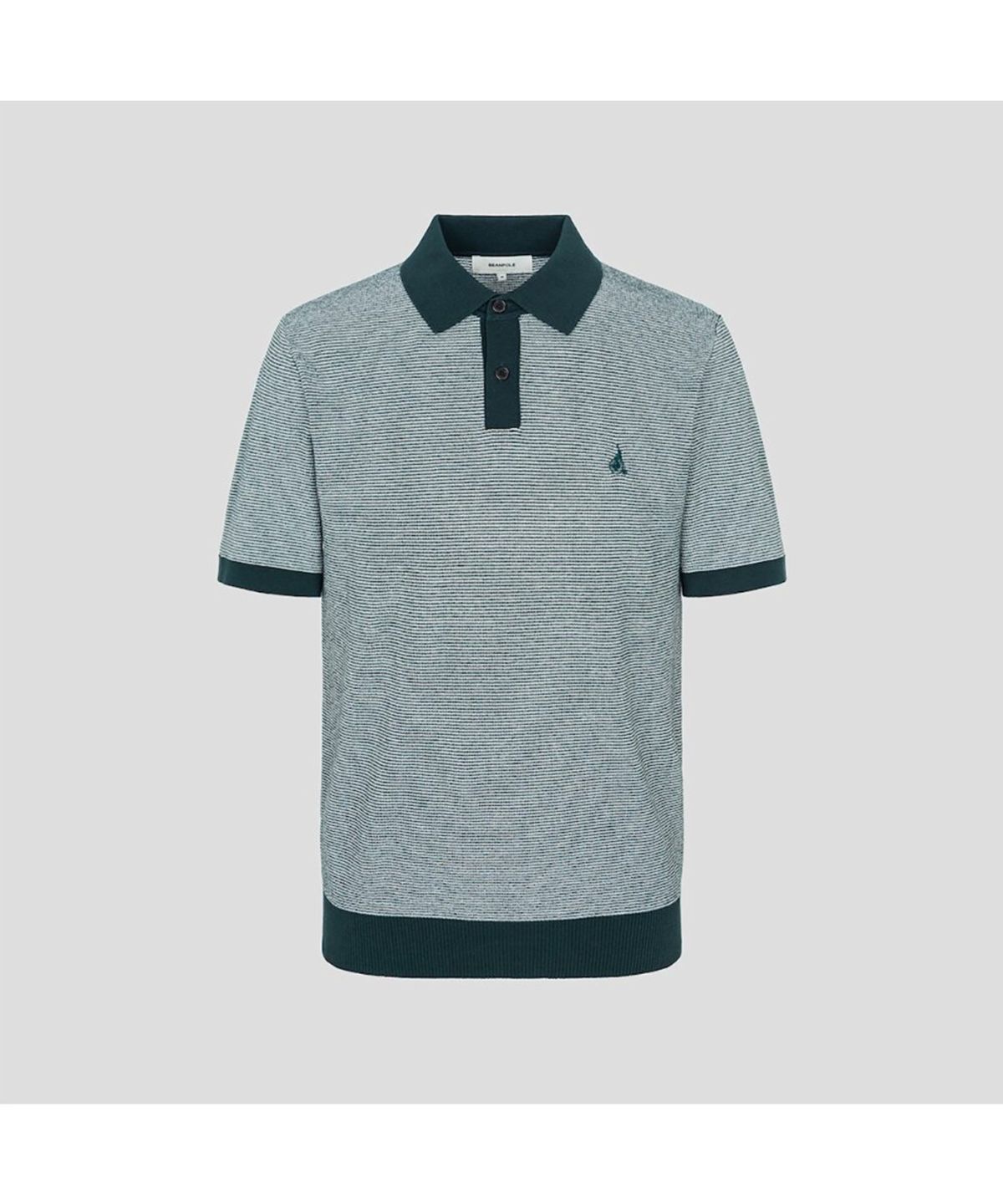 빈폴 멘(BEANPOLE MEN) [빈폴솔솔니트] 투톤 칼라넥 니트  그린 (BC5351C32M)