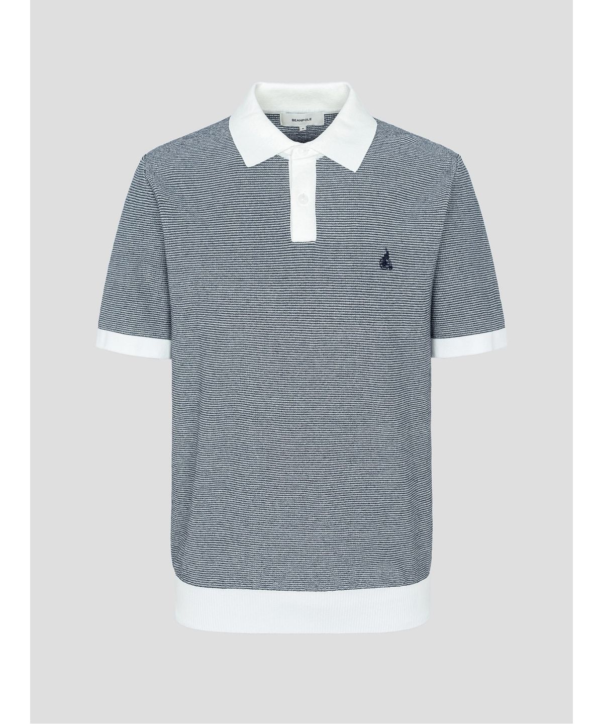 빈폴 멘(BEANPOLE MEN) [빈폴솔솔니트] 투톤 칼라넥 니트  네이비 (BC5351C32R)