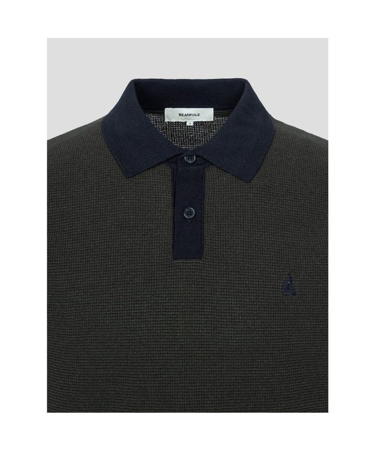 빈폴 멘(BEANPOLE MEN) [빈폴솔솔니트] 투톤 텍스처 칼라넥 니트  카키 (BC5351C32H)