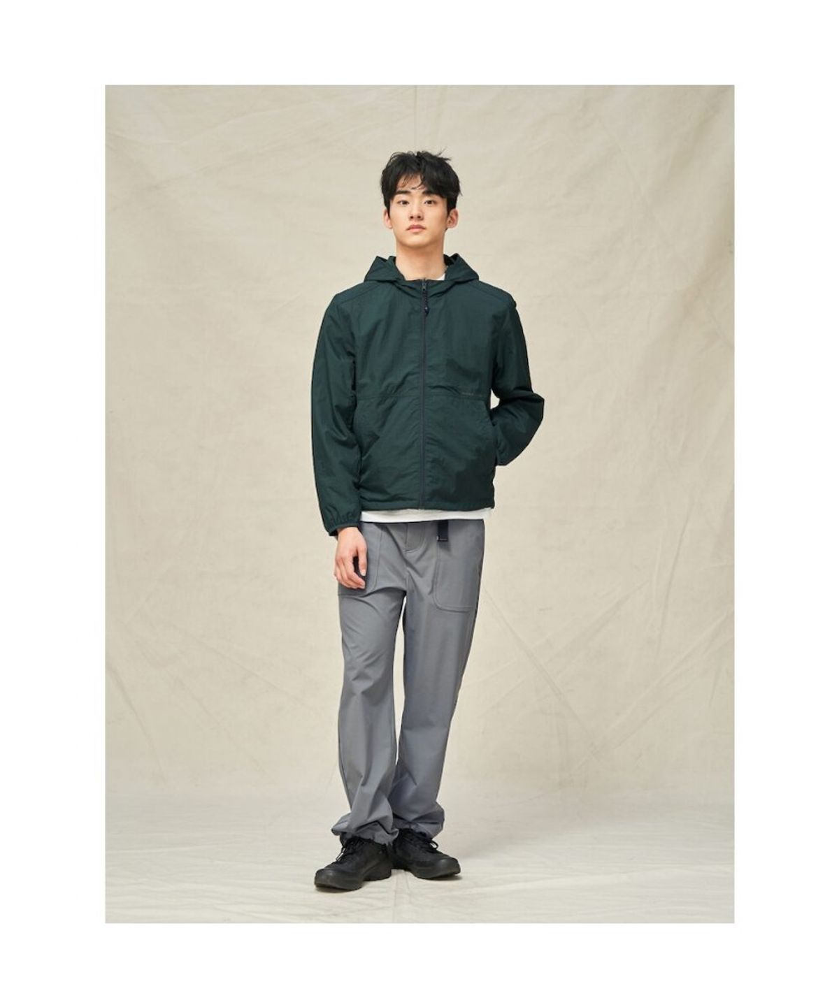 빈폴 멘(BEANPOLE MEN) [BEANPOLEKNAP] 리버서블 윈드브레이커 점퍼  그린 (BC5339N01M)
