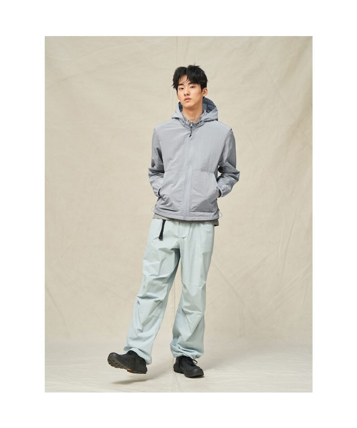 빈폴 멘(BEANPOLE MEN) [BEANPOLEKNAP] 리버서블 윈드브레이커 점퍼  스카이 블루 (BC5339N01Q)