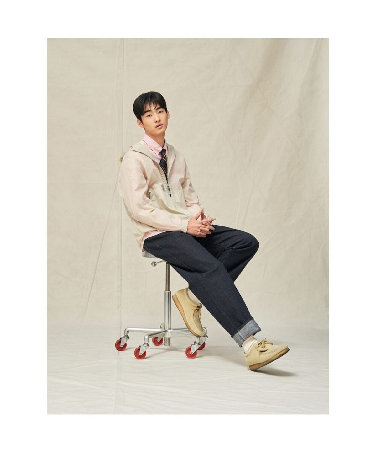 빈폴 멘(BEANPOLE MEN) [BEANPOLEKNAP] 라이트웨이트 윈드브레이커  아이보리 (BC5339N050)