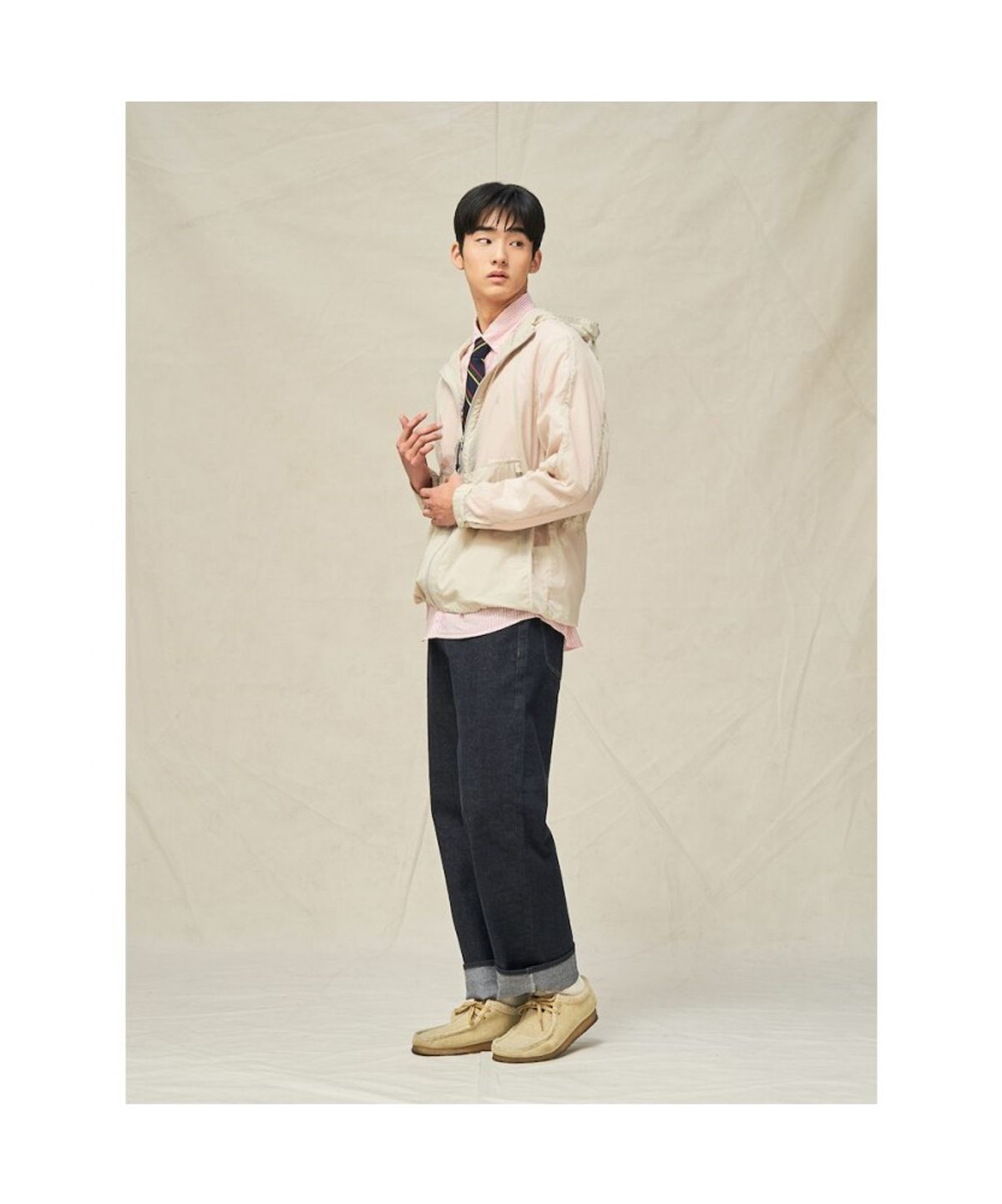 빈폴 멘(BEANPOLE MEN) [BEANPOLEKNAP] 라이트웨이트 윈드브레이커  아이보리 (BC5339N050)