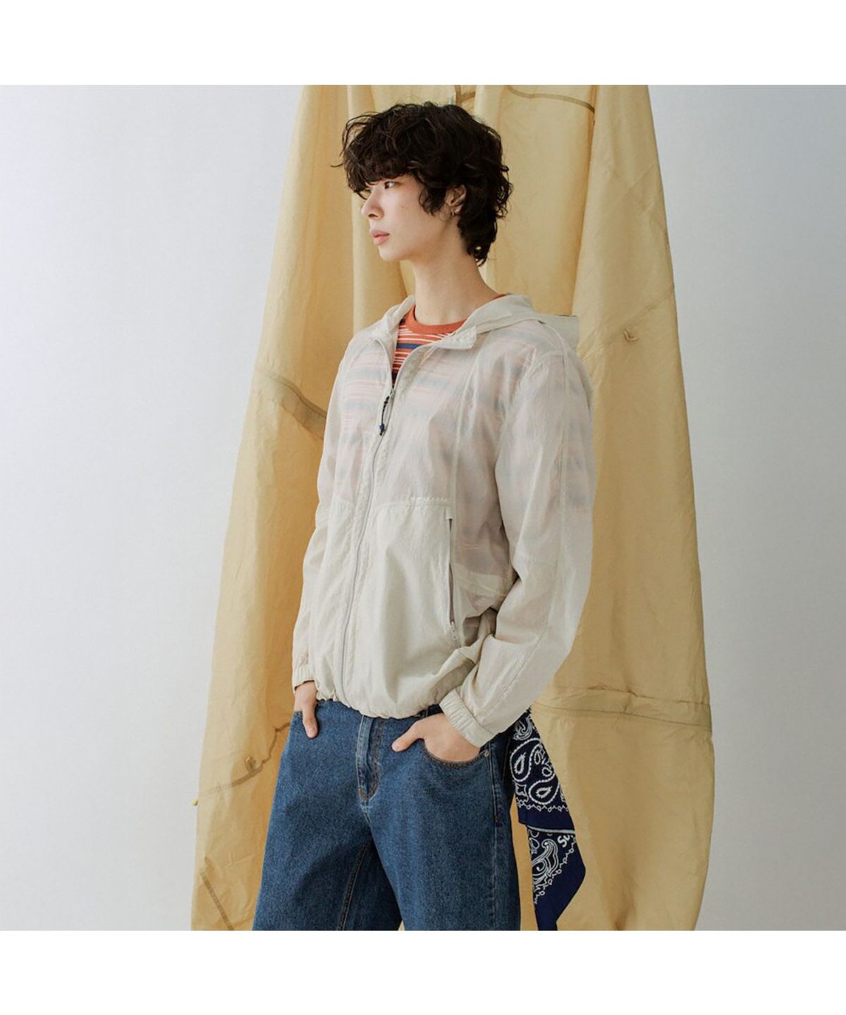 빈폴 멘(BEANPOLE MEN) [BEANPOLEKNAP] 라이트웨이트 윈드브레이커  아이보리 (BC5339N050)