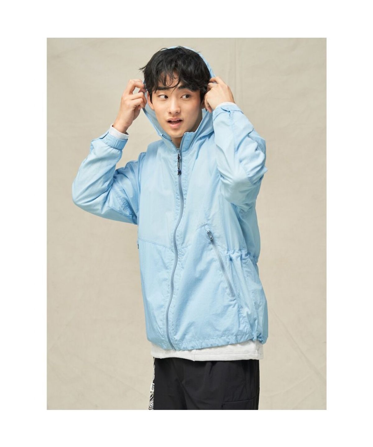빈폴 멘(BEANPOLE MEN) [BEANPOLEKNAP] 라이트웨이트 윈드브레이커  스카이 블루