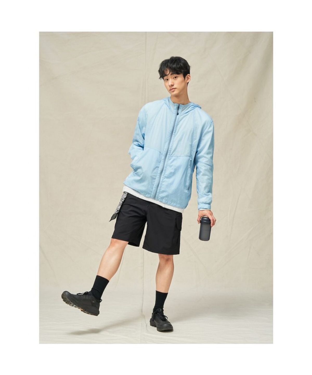 빈폴 멘(BEANPOLE MEN) [BEANPOLEKNAP] 라이트웨이트 윈드브레이커  스카이 블루
