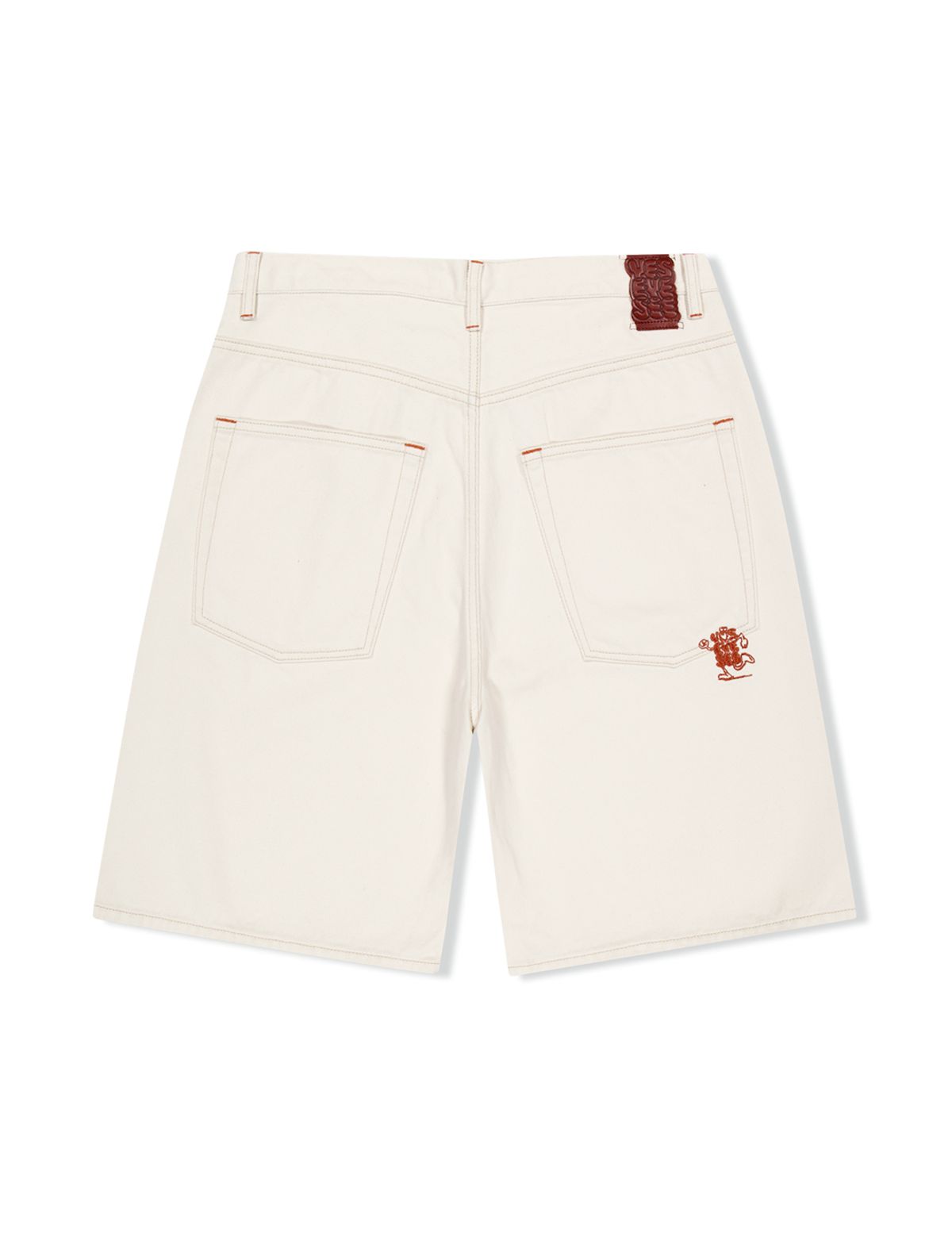 예스아이씨(YESEYESEE) Basal 5 Pockets Denim Shorts Cream