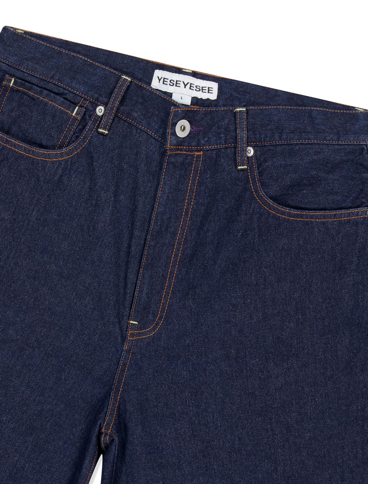 예스아이씨(YESEYESEE) Basal 5 Pockets Denim Shorts Dark Indigo