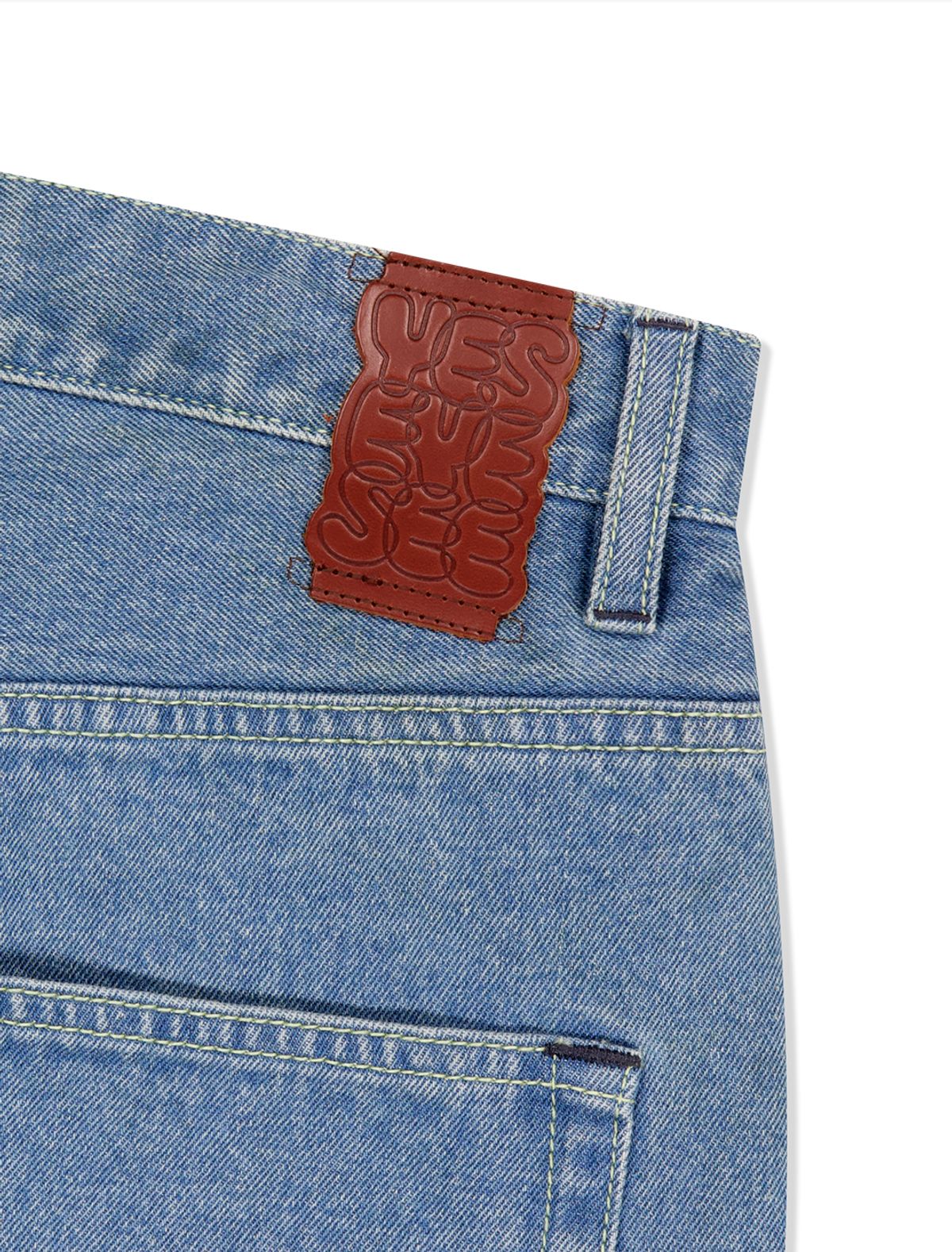 예스아이씨(YESEYESEE) [25SS] Basal 5 Pockets Denim Shorts Bleached Indigo