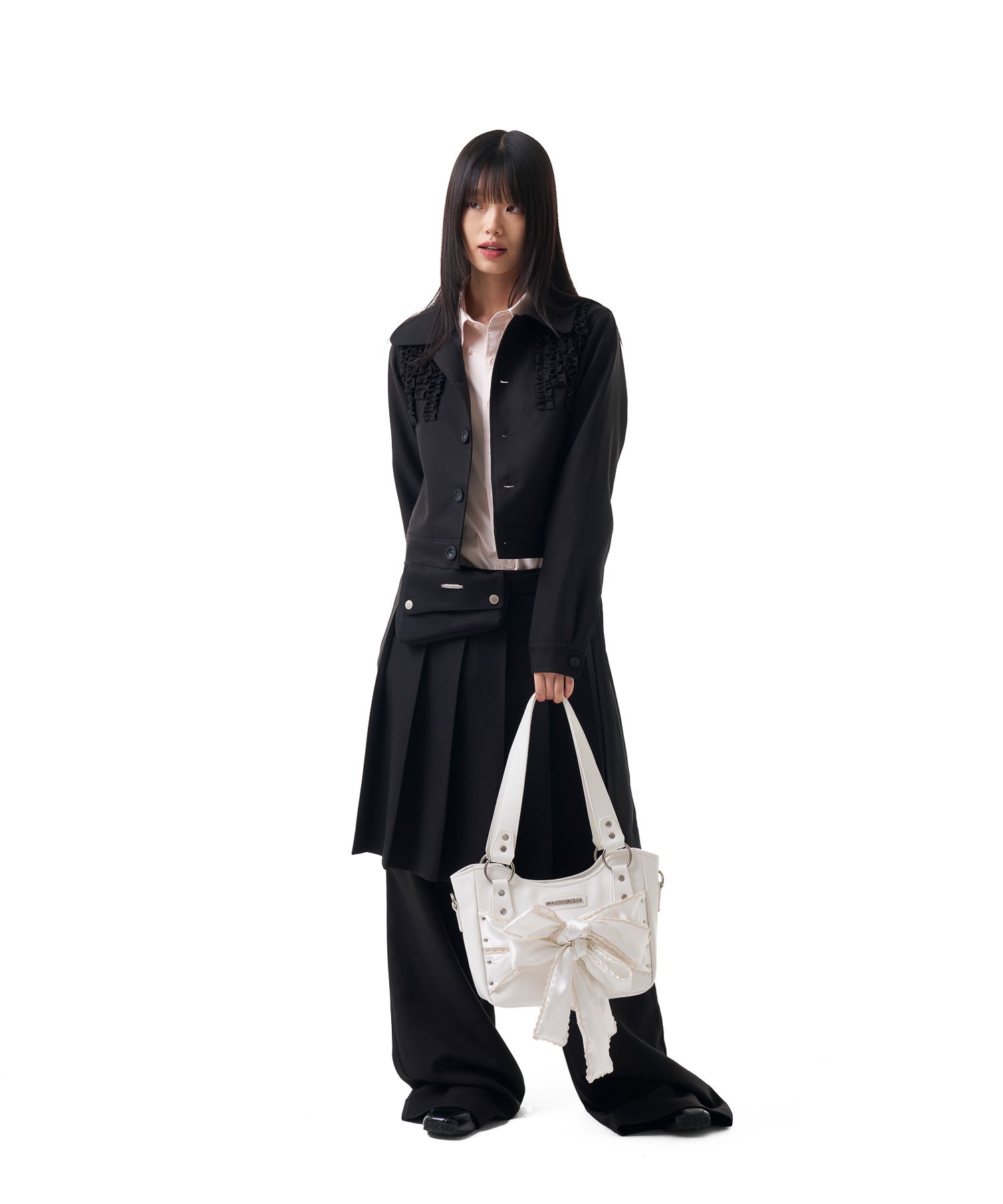 IUGAMAKARAS ■ Laced Ribbon Shoulder Bag MUSINSA | IUGAMAKARAS Laced Ribbon Shoulder Bag (Black)