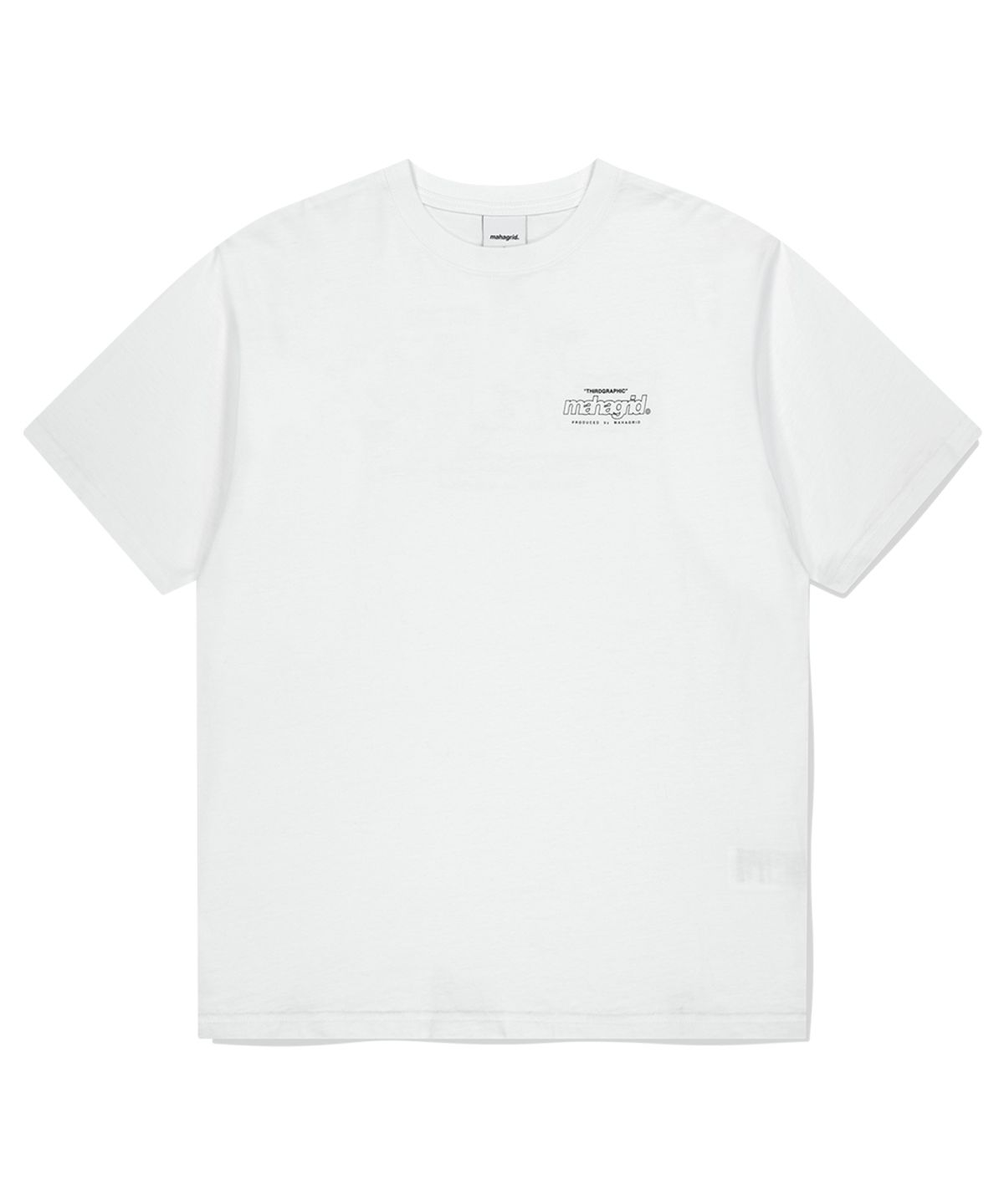 마하그리드(MAHAGRID) BACK THIRD LOGO TEE WHITE(MG2FMMT502A)