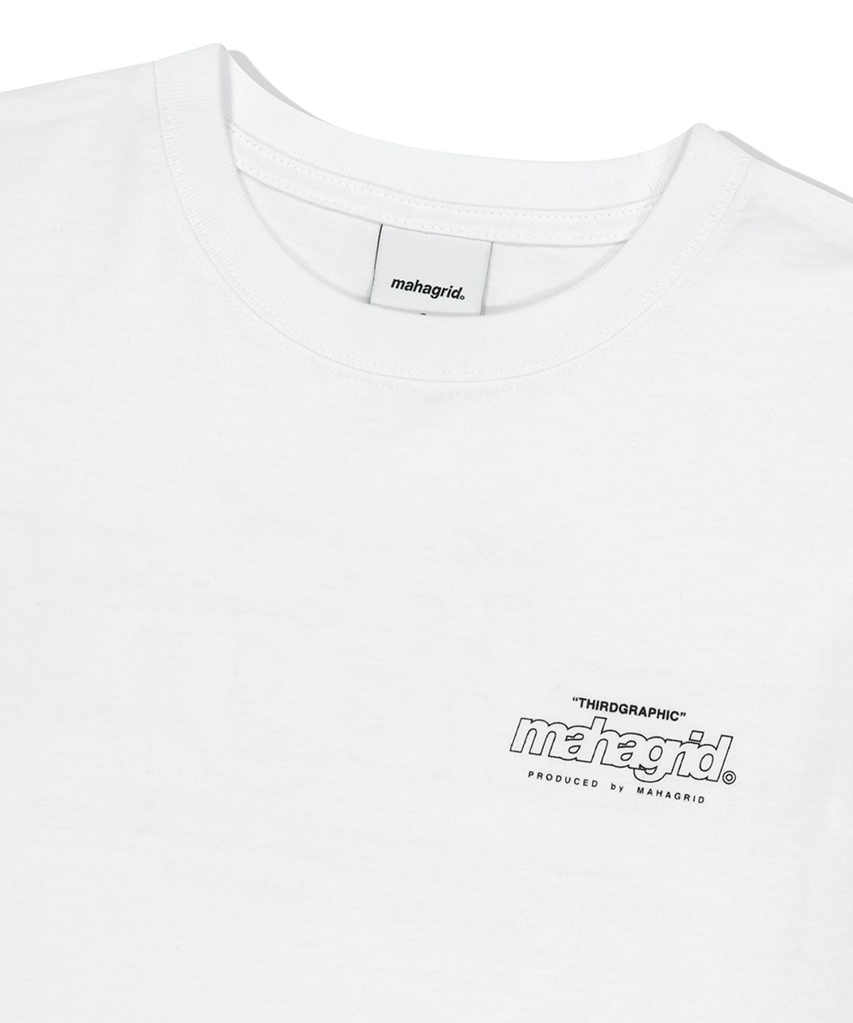 마하그리드(MAHAGRID) BACK THIRD LOGO TEE WHITE(MG2FMMT502A)