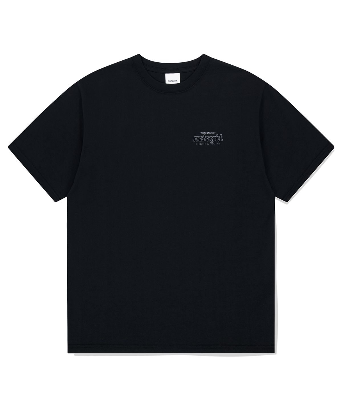 마하그리드(MAHAGRID) BACK THIRD LOGO TEE BLACK(MG2FMMT502A)