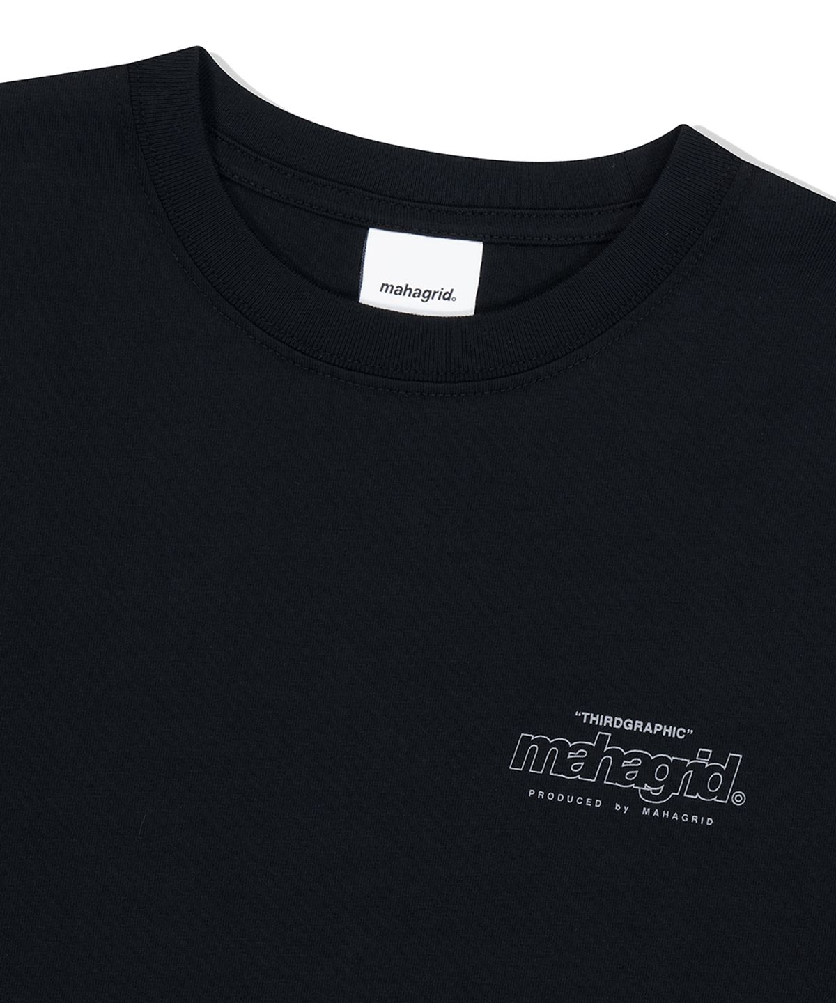 마하그리드(MAHAGRID) BACK THIRD LOGO TEE BLACK(MG2FMMT502A)