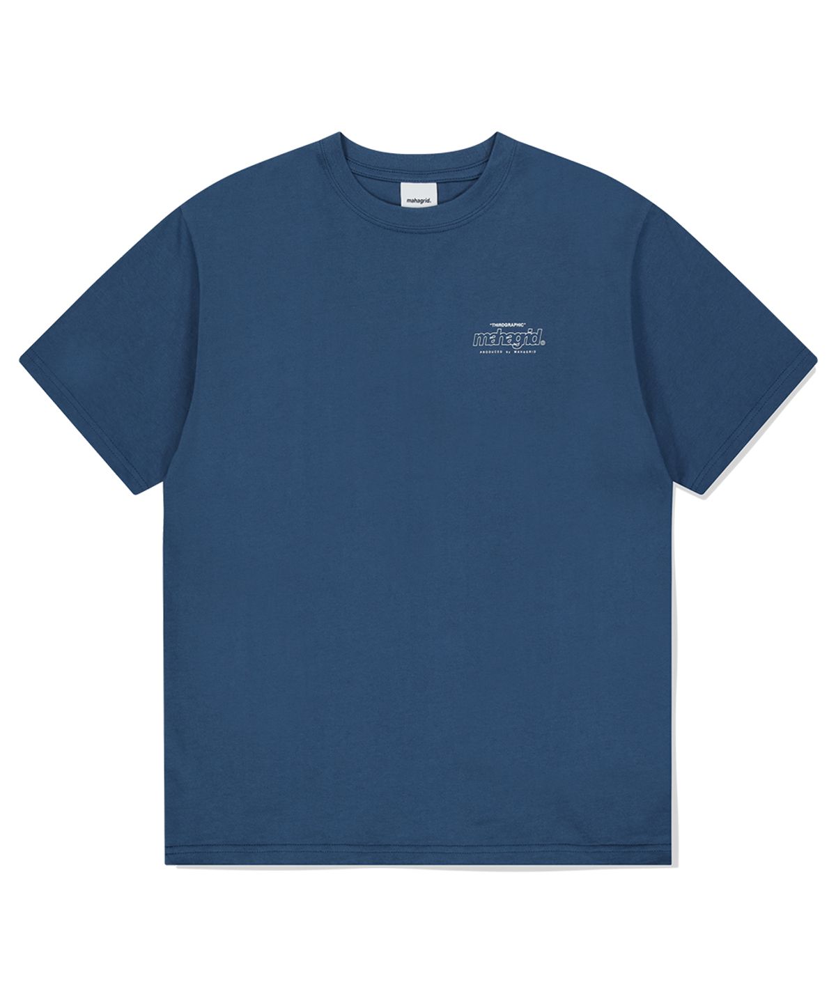 마하그리드(MAHAGRID) BACK THIRD LOGO TEE BLUE(MG2FMMT502A)