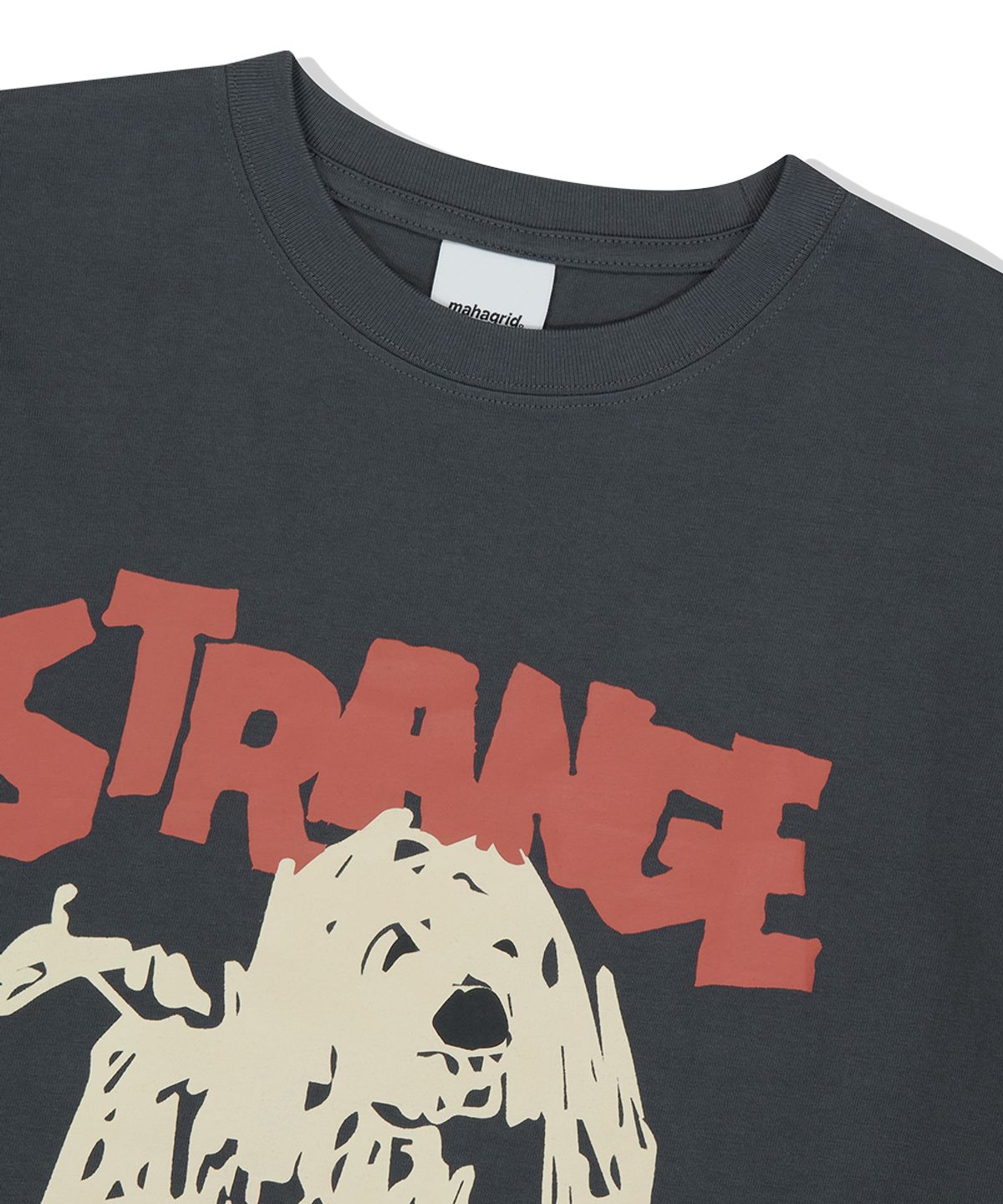 마하그리드(MAHAGRID) STRANGE PUPPY TEE CHARCOAL(MG2FMMT506A)