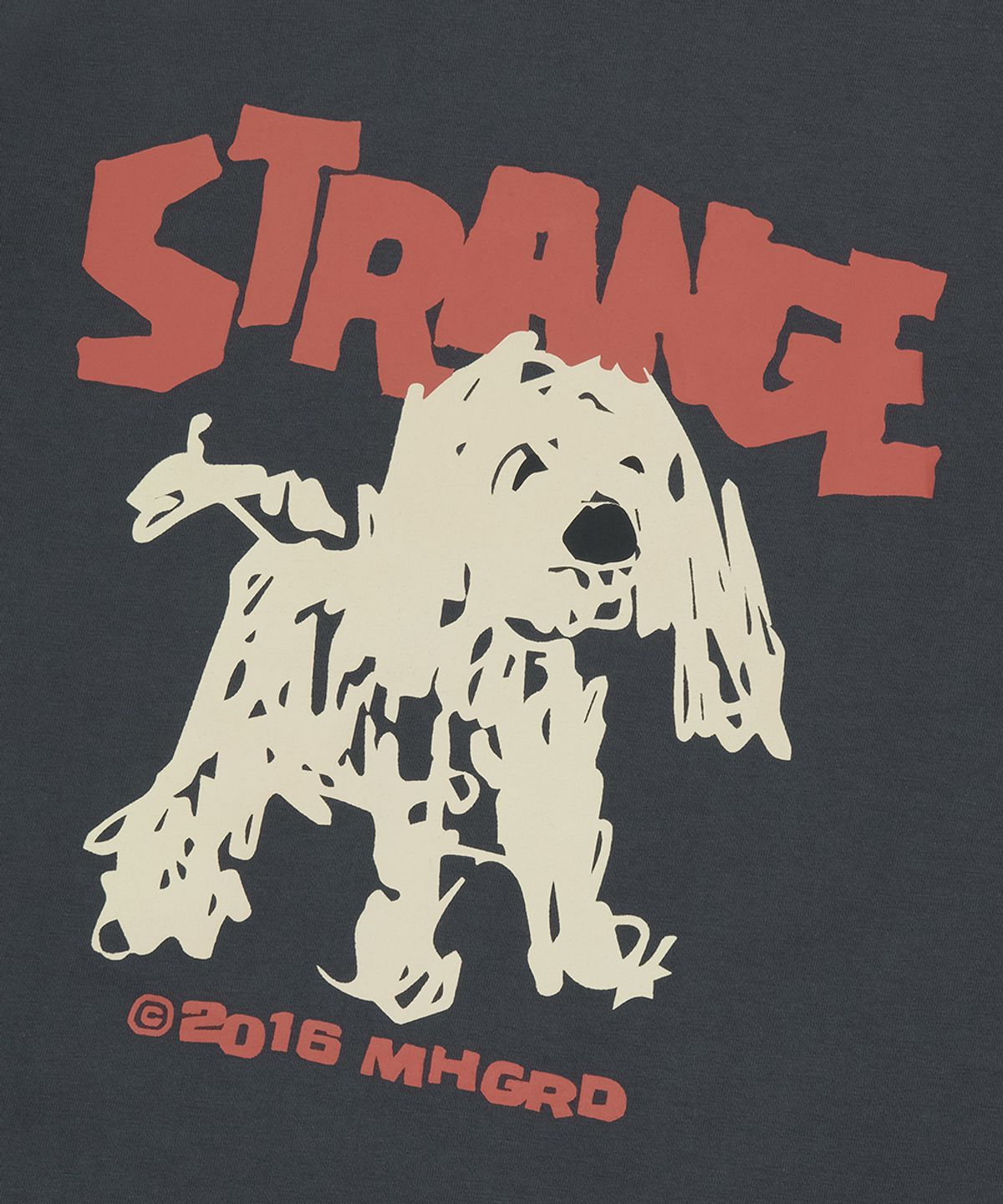 마하그리드(MAHAGRID) STRANGE PUPPY TEE CHARCOAL(MG2FMMT506A)