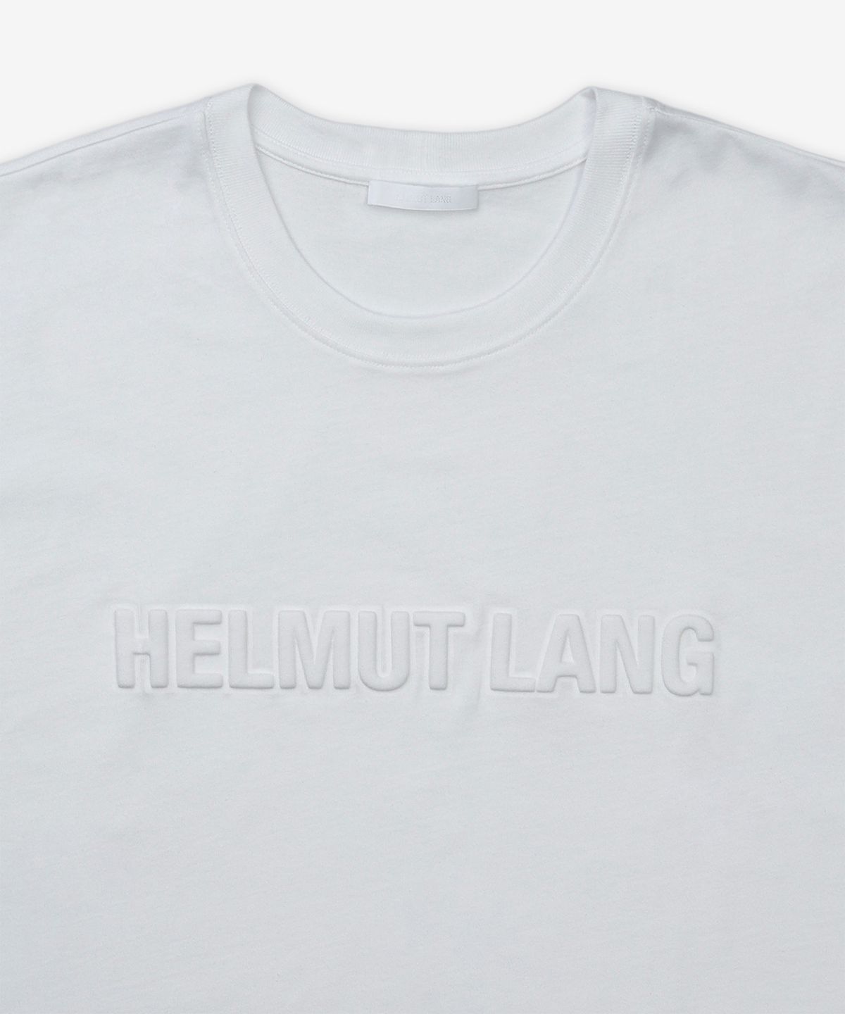 헬무트 랭(HELMUT LANG) 엠보싱 로고 탱크 민소매 티셔츠 - 옵틱 화이트 / P01HM502c7j