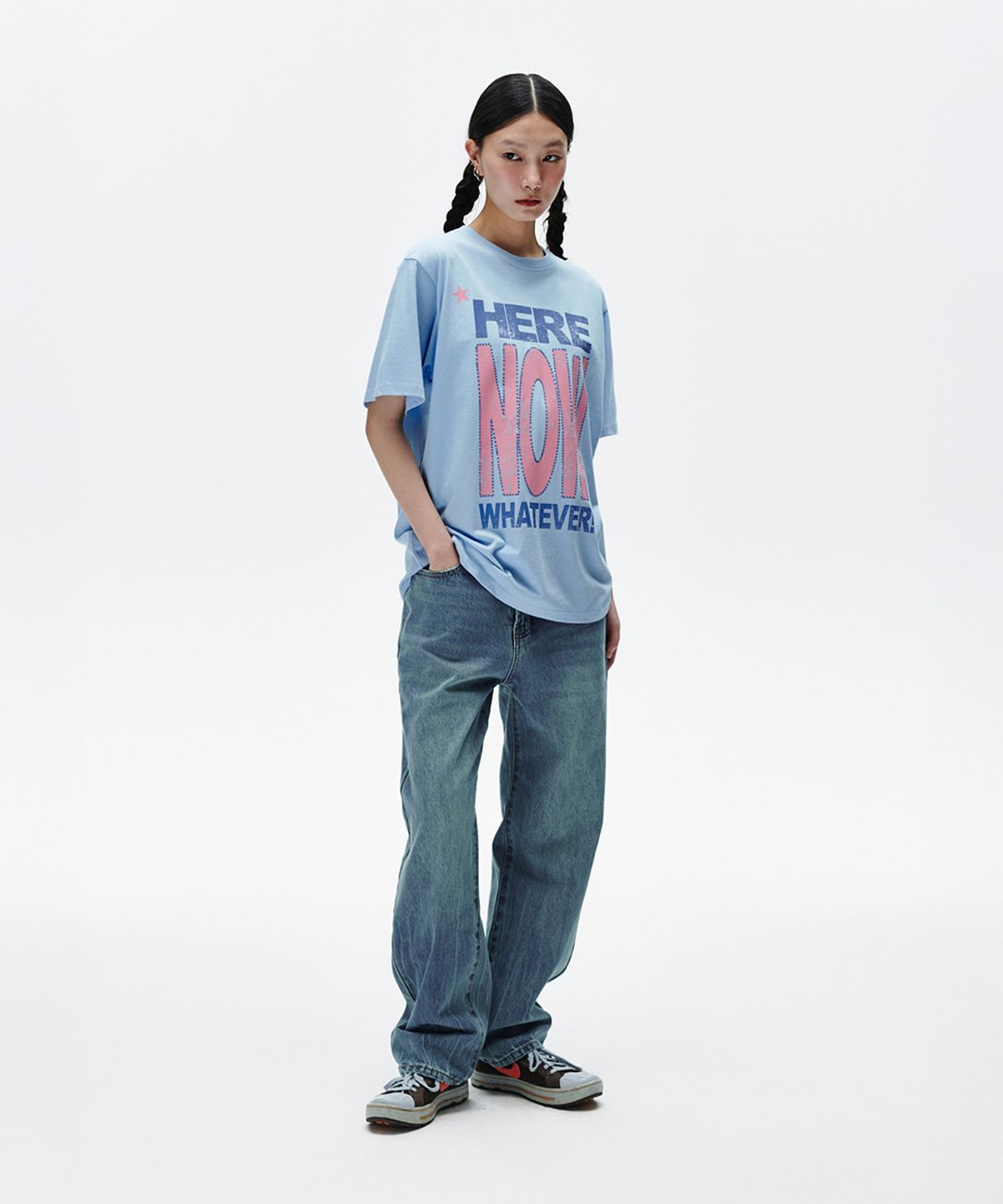 마하그리드(MAHAGRID) HERE NOW TEE SKYBLUE(MG2FMMT519A)