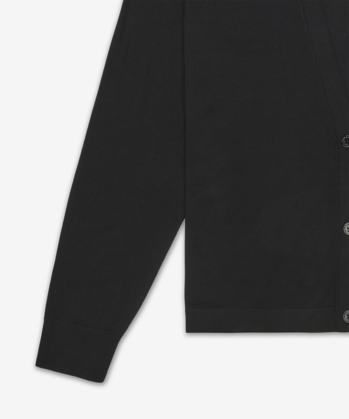 생로랑(SAINT LAURENT) 울 오버핏 가디건 - 블랙 / 823582Y76TC1000
