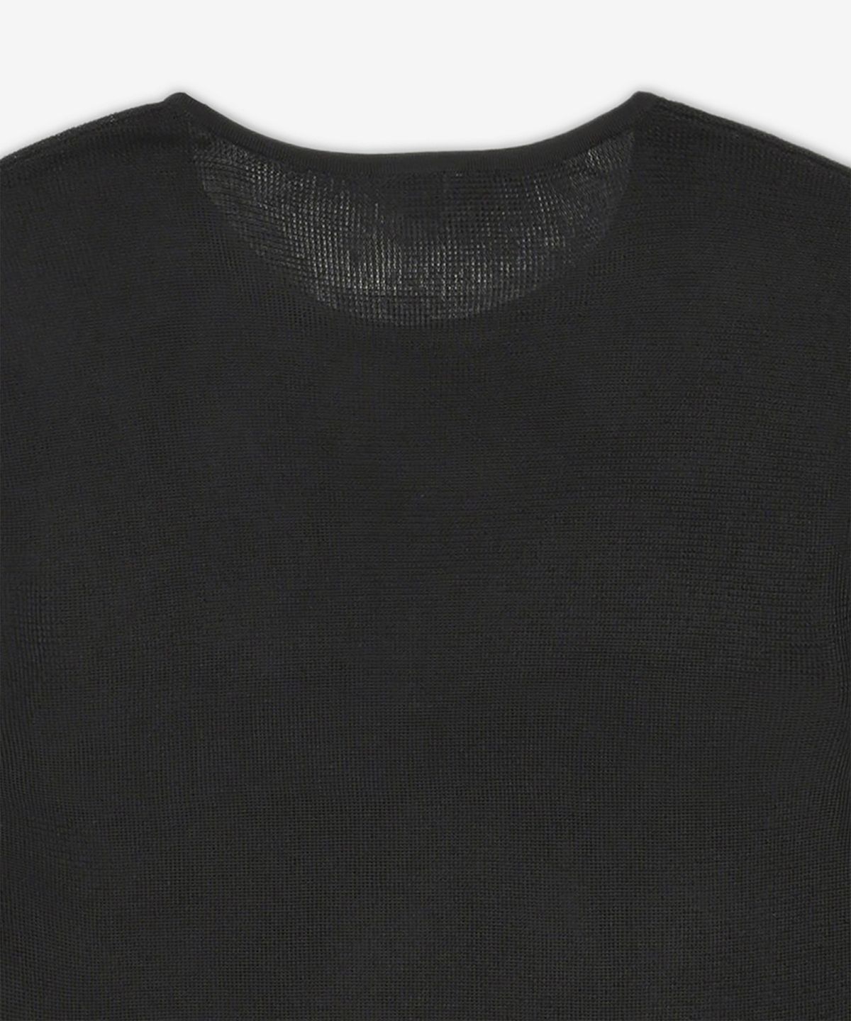 생로랑(SAINT LAURENT) 카상드르 하프 숏 슬리브 니트 - 블랙 / 819910Y75WA1000