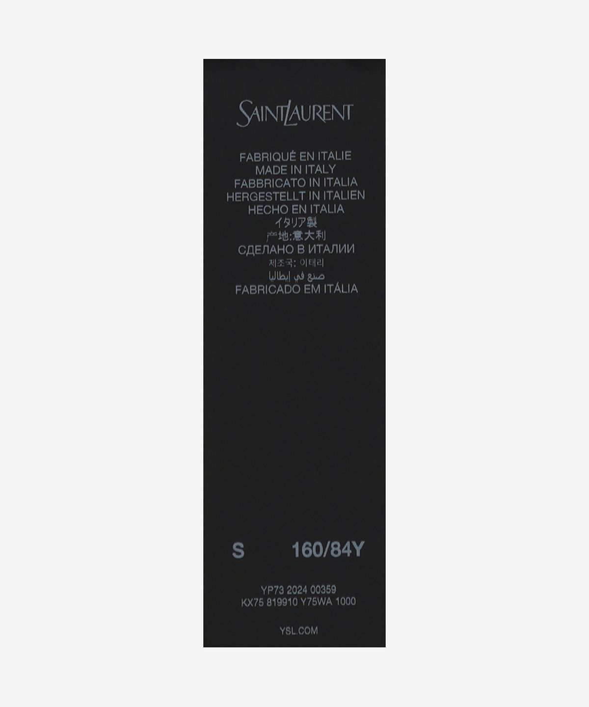 생로랑(SAINT LAURENT) 카상드르 하프 숏 슬리브 니트 - 블랙 / 819910Y75WA1000