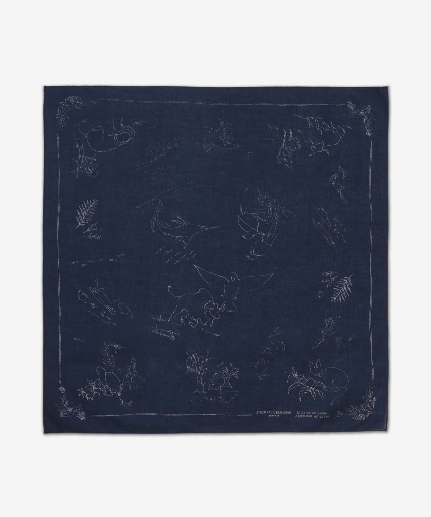 MUSINSA | ENGINEERED GARMENTS Printed Bandana Scarf - Navy