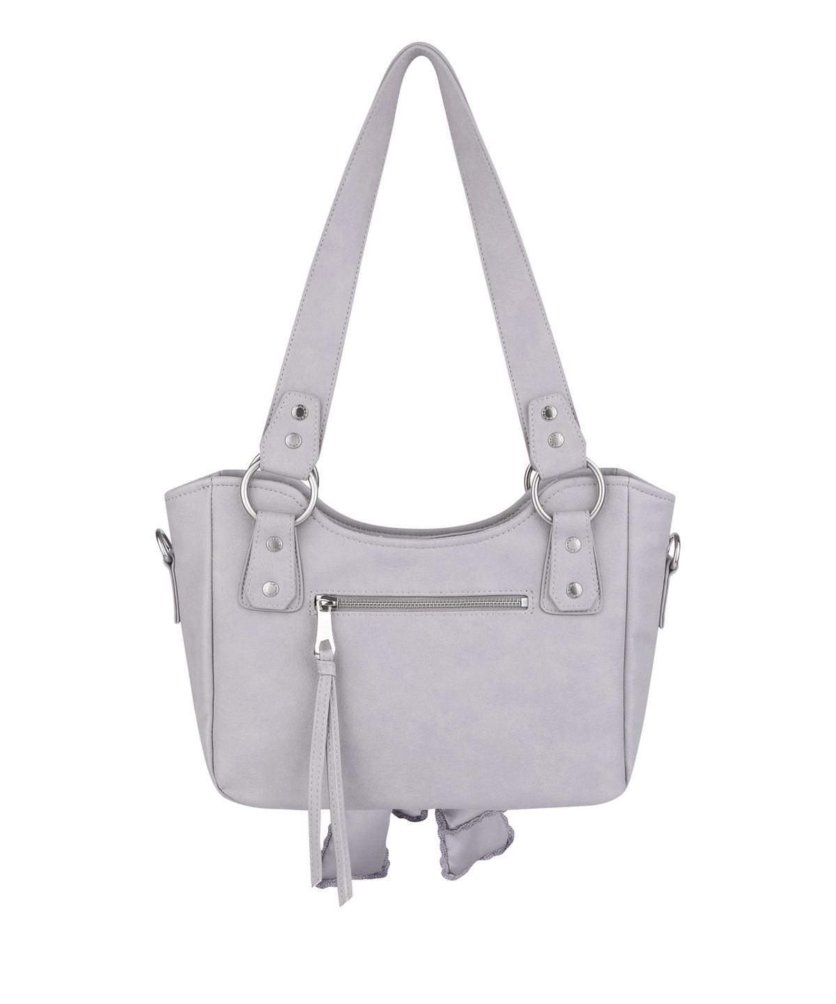 이우가마카라스(IUGAMAKARAS) Laced Ribbon Leather Shoulder Bag (Light Purple)